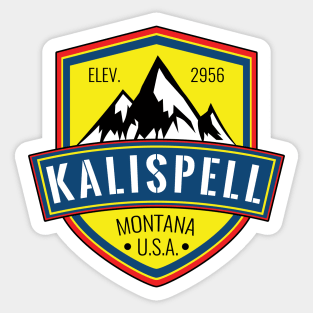 Skiing Kalispell Montana Sticker